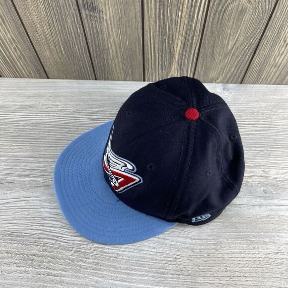 Anaheim Angels Hat Fitted Mens 7 1/8 Blue Plain Logo New Era MLB Baseball Cap - Picture 5 of 16